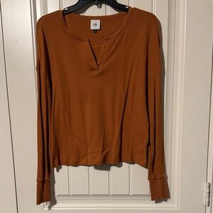CAbi Burnt Orange Long Sleeve Top